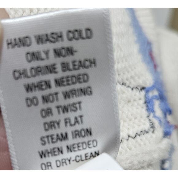 Vintage Ugly Sweater Croft Barrow Size Small 3D Embroidered Beaded Holiday Wool - Picture 7 of 11